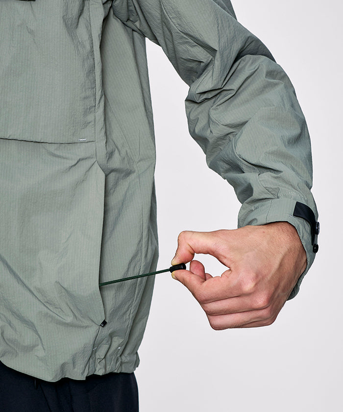 CRAFTED BY DESCENTE.LAB[リンクルリップストップ エアリーパッカブルジャケット FJK40M]グレー6234600905メンズ HUNTING WORLD