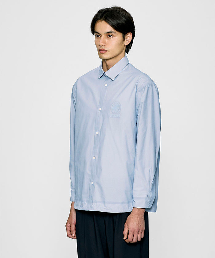 CRAFTED BY DESCENTE.LAB[シンセティック・ブロードクロス ボクシーフィット長袖シャツ FLS70M]グレー6234601205メンズ HUNTING WORLD