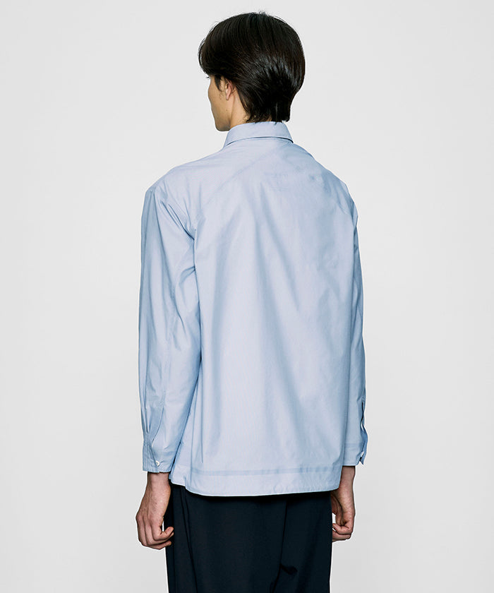 CRAFTED BY DESCENTE.LAB[シンセティック・ブロードクロス ボクシーフィット長袖シャツ FLS70M]グレー6234601205メンズ HUNTING WORLD