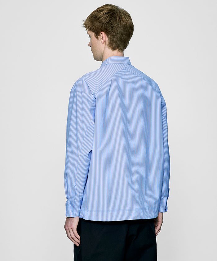 CRAFTED BY DESCENTE.LAB[シンセティック・ブロードクロス ボクシーフィット長袖シャツ FLS70M]ライトブルー 6234601260メンズ HUNTING WORLD