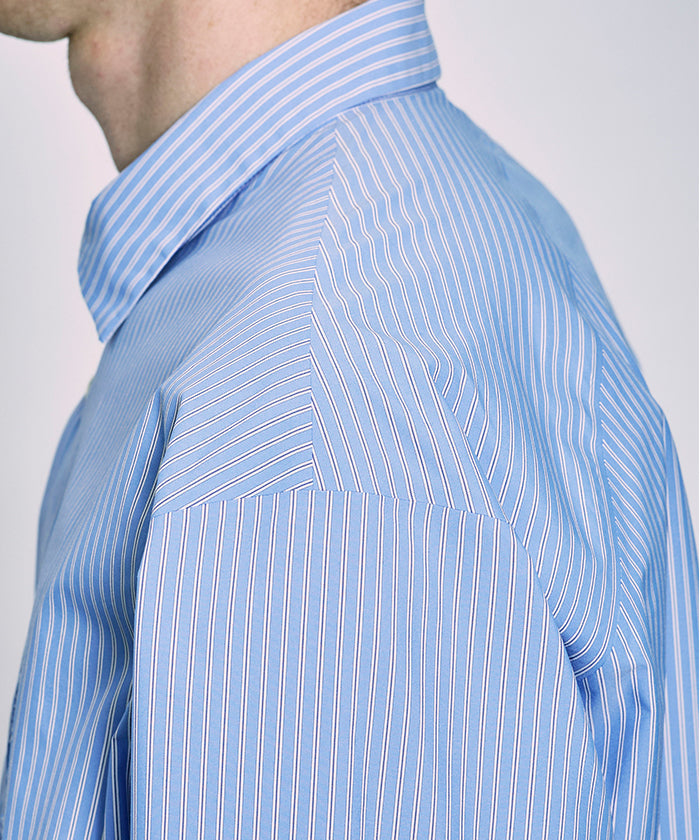 CRAFTED BY DESCENTE.LAB[シンセティック・ブロードクロス ボクシーフィット長袖シャツ FLS70M]ライトブルー 6234601260メンズ HUNTING WORLD