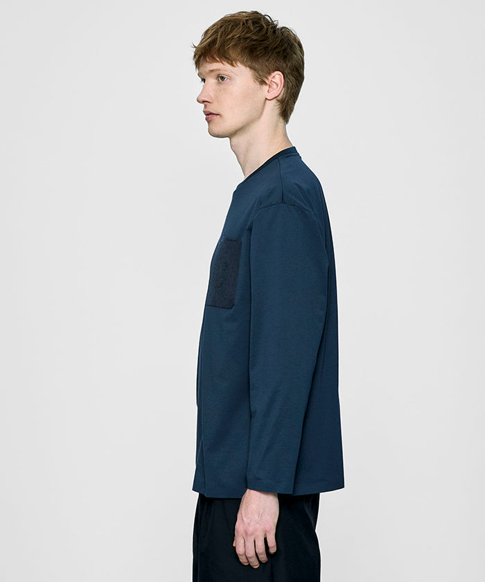 CRAFTED BY DESCENTE.LAB[プライムフレックス・プレーティングジャージ 長袖 FLT55M]ネイビー6234601478メンズ HUNTING WORLD