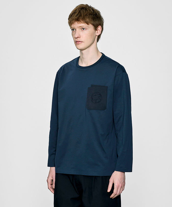 CRAFTED BY DESCENTE.LAB[プライムフレックス・プレーティングジャージ 長袖 FLT55M]ネイビー6234601478メンズ HUNTING WORLD