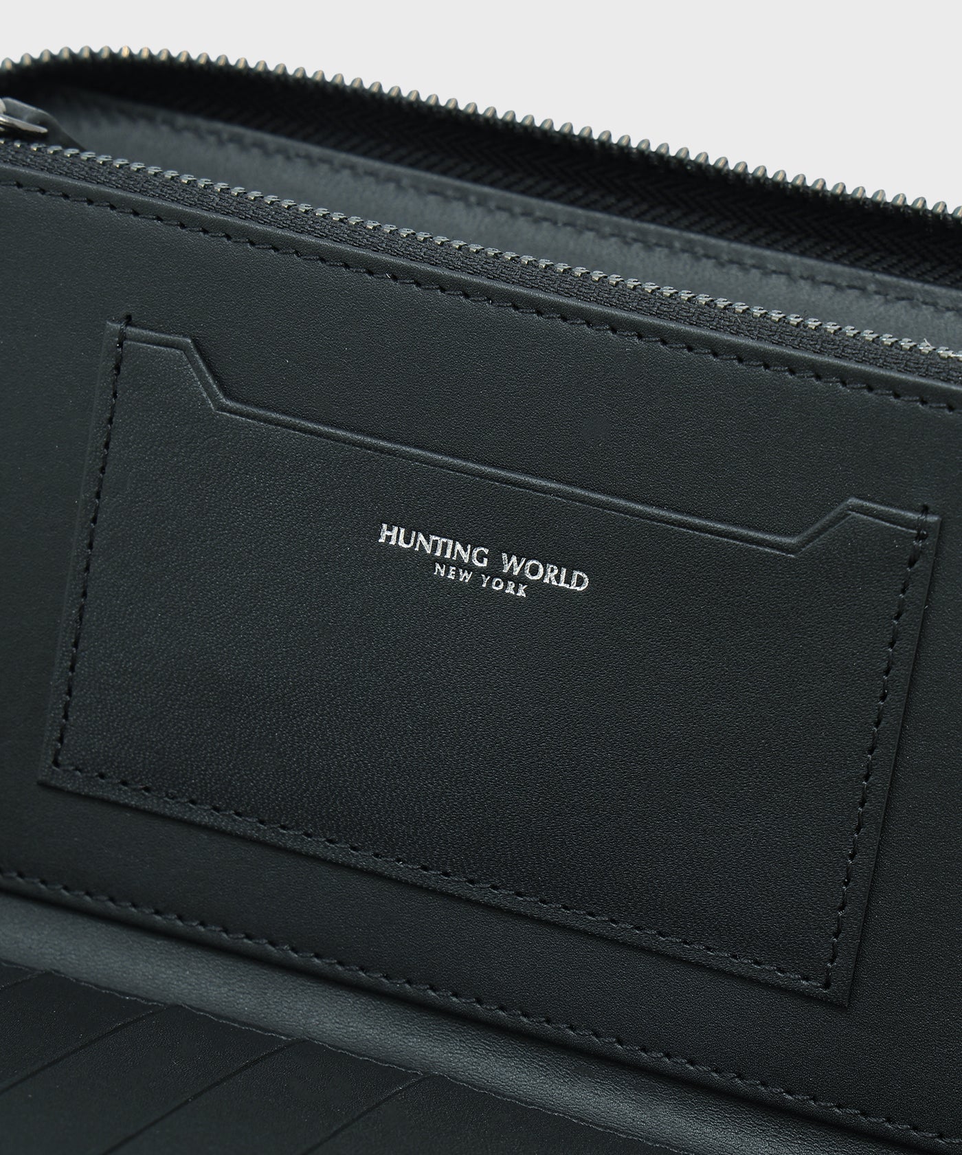 クリスタルグレイン[ロングジップウォレット 370CGR]ネイビー6119202978 HUNTING WORLD