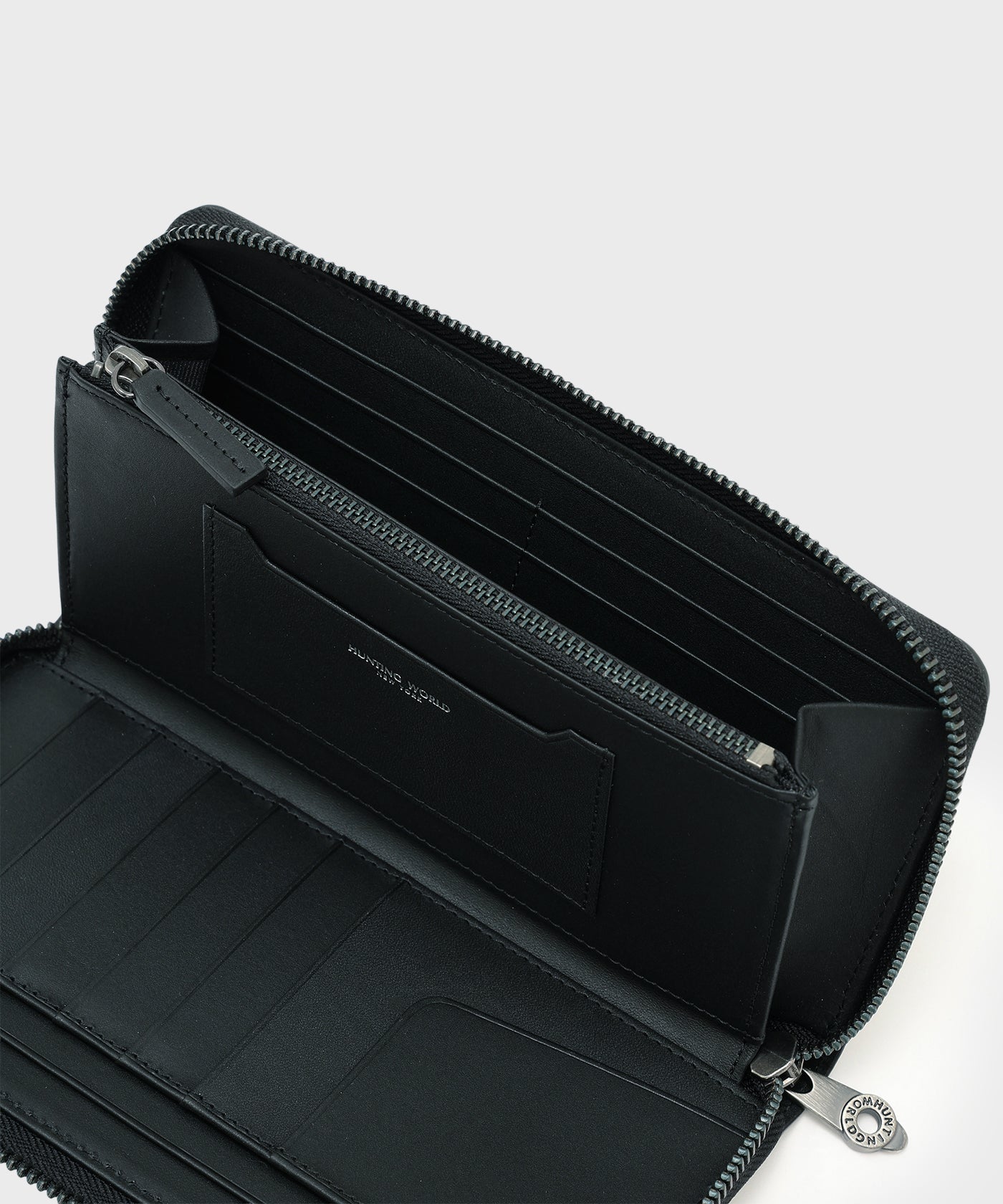 クリスタルグレイン[ロングジップウォレット 370CGR]ネイビー6119202978 HUNTING WORLD