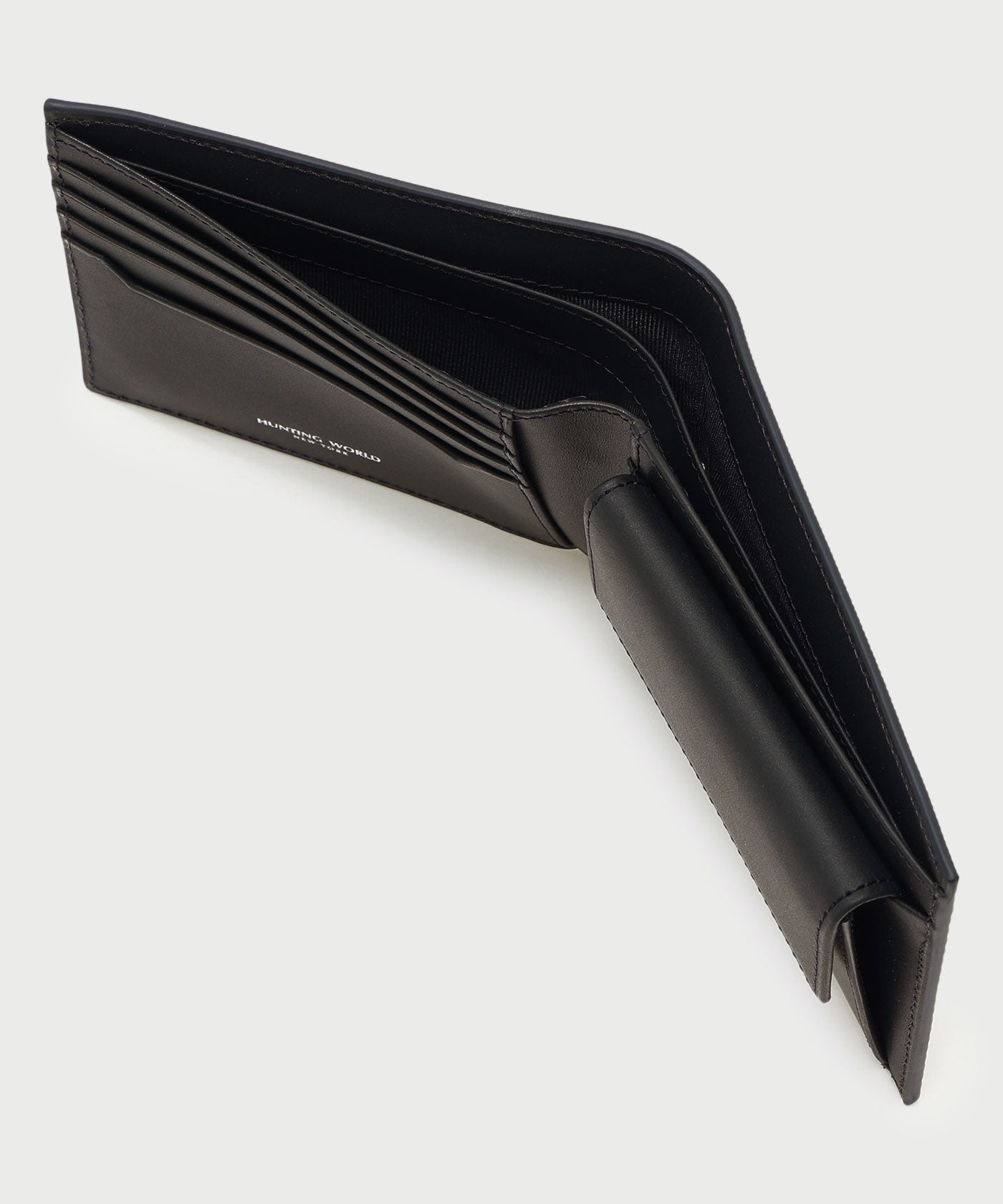 クリスタルグレイン[フォールデッドウォレット 371CGR]ブラック6119203008 HUNTING WORLD