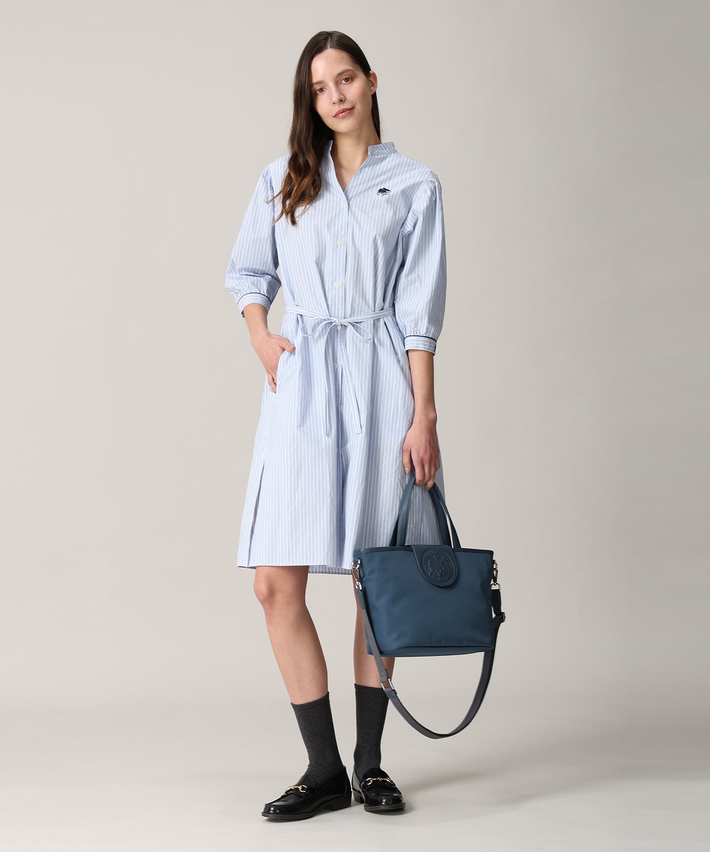 アットイーズトラディション[トートバッグS 7440TRD]ブルー6109411675 HUNTING WORLD