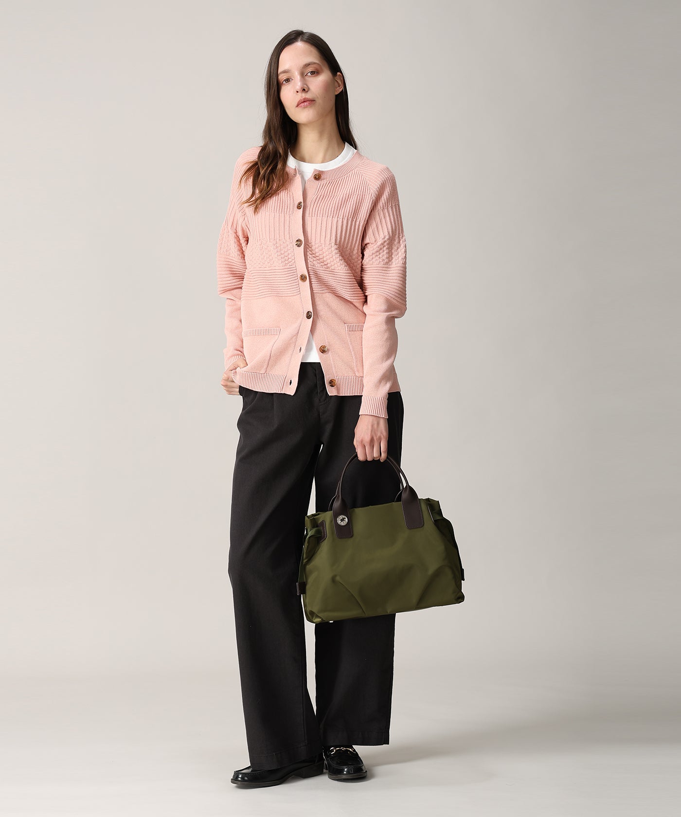 アットイーズサックフル[トートバッグS 7301bSCF]オリーブ6109403546 HUNTING WORLD